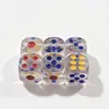 Dados Transparentes de Cristal de Colores Dados Acrílicos 14/16mm Bar Ktv Dados de Plástico Juego de Mesa Accesorios de Mahjong