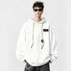 Sudadera con capucha para hombre, estilo otoño e invierno, corte holgado, top casual de moda tipo pullover, forrada de polar y engrosada, chaqueta de invierno para adolescentes