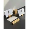 Portatarjetas Estilo Diseñador Clip Etiqueta Base Clip para Fotos Soporte de Escritorio de Latón Clip para Tarjetas