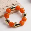 Pulsera elástica de acrílico con diseño geométrico irregular transfronteriza europea y americana, pulsera estilo ins coreano, joyería de diseño de nicho