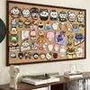 Moldura de Exibição em Quadro de Feltro DIY Fundo Decorativo Quadro de Mensagens Quebra-Cabeça de Pé Suporte de Exibição Criativo Parede de Fotos de Feltro