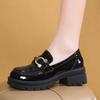 Mocasines para Mujer 2025 Otoño Suela Gruesa Estilo Japonés Pequeño Zapatos Pequeños de Cuero Estilo Británico Estilo Preppy Zapatos sin Cordones