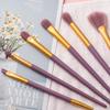 Huayang directo de fábrica con 9 pinceles de maquillaje de camote morado pequeño, pincel para sombra de ojos, juego completo de herramientas de pincel