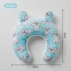 Almohada en Forma de U para Mascotas, Suave Almohada de Cuello de Franela para Perros, Previene la Caída de la Cabeza al Viajar en el Coche, Reposacabezas de Soporte para el Cuello
