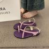 Sandalias Planas Versátiles de Estilo Coreano Ins con Tira Cruzada para Mujer, Sandalias Romanas Planas Casuales de Playa para Verano