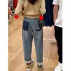 Calça Harlan Feminina Primavera e Outono Nova Para Corpo Pera Plus Size Menina Cheinha Cintura Alta Solta Emagrecimento Calça Rabanete Pai