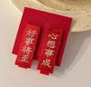 Acessórios de Cabelo Infantis para o Ano Novo Estilo Chinês Hanfu Presilha de Cabelo com Borla Presilha de Cabelo Vermelha com Laço Headwear para Meninas