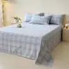 Un tipo de sábana de cama de tela gruesa de algodón puro, vieja y áspera, pieza individual, edredón individual de verano de algodón puro, funda de almohada, juego de tres piezas, tapete de algodón y lino