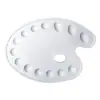 Paleta de Pintura Oval Plástico Espessado Paleta Pintura Tinta Guache Aquarela Acrílico Pintura Chinesa Paleta