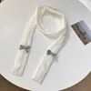 Bufanda Dulce con un Lazo Pequeño y Textura Suave, Versátil para el Uso Diario, Nuevo Estilo para Mujeres