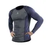 Camada de Base Masculina Casual para Esportes de Corrida Transfronteiriços Outono Secagem Rápida Compressão Elástica Manga Longa Camisa Fitness