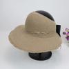 Sombrero de Paja para Mujer Verano Estilo Coreano Copa Vacía Sombrero de Sol de Pescador Sombrero de Sol de Moda para Playa Sombrero de Verano para Montar
