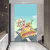 Calamardo Bob Esponja Calamardo Dibujo Animado Tela Colgante Vertical Decoración de Pared para Dormitorio Tela de Fondo Creativa Tapiz Paibig Estrella