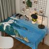 Toalha de mesa de cópia de literatura e arte inspiradora Toalha de mesa de estudo de dormitório estudantil Toalha de mesa de pano decorativo Toalha de mesa de jantar Toalha de mesa de centro deslavável