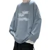 Camiseta Holgada de Manga Larga y Cuello Redondo para Hombre Primavera y Verano Tops de Manga Larga Casual Juvenil Camiseta Básica Estilo Coreano Camiseta de Manga Larga