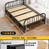 Cama plegable individual para el hogar de madera maciza cama simple habitación de alquiler cama doble de hierro reforzada siesta para adultos 1.2 m cama pequeña