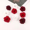 Cabeza de flor de rosa de franela artificial diy boda decoración del hogar Accesorios de guirnalda regalo de flor Rosa al por mayor