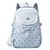 Mochila Estilo Coreano con Lazo Mochila Pequeña de Nicho Diseño de Encaje Mochila Escolar para Estudiante Mochila de Campus Moda Estampado de Corazón