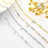 Cor de Ouro 14K Preservação da Cor Corrente Retangular DIY Feito à Mão Corrente em Forma de 0 Acessórios de Joalheria Material para Brincos Pulseira Colar