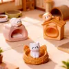 Ninho de Gato Criativo em Miniatura, Decorações de Cena em Miniatura, Figurinhas Fofas para Casa de Bonecas DIY, Pequenos Enfeites para Carro e Mesa