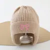 Gorros de Invierno para Niñas Estilo Coreano Gorros de Lana para Niñas Otoño e Invierno Gorros Gruesos Calientes para Bebés Niñas Protección para las Orejas Invierno