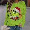 Nova blusa de moletom slim fit com gola redonda, estampa digital de Halloween transfronteiriça, 250g
