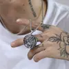 Colar Essencial Masculino de Moda de Alto Padrão, Personalizado, Redondo Retrô, Pingente de Figura de Coroa de Espinhos de Marca, Venda Quente Transfronteiriça