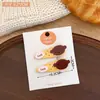 Pinzas para el pelo de lunares dopamina frescas de verano para niñas, pinzas laterales versátiles, pinzas elegantes para flequillo, accesorios para el cabello al por mayor