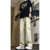 Jeans para hombre de estilo americano, comercio exterior transfronterizo, nuevo modelo primavera-otoño 2026, pierna recta, ligeramente acampanados, marca de moda de alta calle, geniales y elegantes