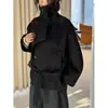 Abrigo de Lana de Invierno con Diseño Coreano de Moda, Solapa, de un Solo Lado, con Cinturón, Doble Botonadura, Chaqueta Cálida para Mujer