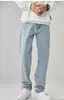Jeans masculinos de outono e inverno 2024 estilo Hong Kong, cor sólida, personalidade, hip-hop, tendência INS, moda de rua, calças bonitas da moda