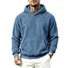 Sudadera con capucha unisex europea y americana de Amazon, nueva para otoño e invierno, casual, para exteriores, corte holgado, forrada de polar