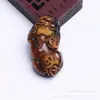 Pendente de Pedra Olho de Tigre Jade Novo Pingente Corrente Dourada Olho de Tigre Coragem moda masculina e feminina fabricantes de pedra madeira atacado