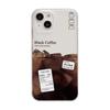Café Americano Gelado Adequado para iPhone 17 Pro Max, Capa de Celular Apple 16 Fosca com Furo Grande, 17/15 Anti-Queda 14