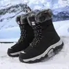 Botas de senderismo calientes de comercio exterior para mujer, botas de nieve, zapatos de exterior de caña alta, zapatos de senderismo