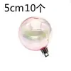 Pelota Transparente de Plástico Iridiscente Galvanizada Pelota de los Deseos Bola de Cristal Decoración para Pastel de Cumpleaños Adorno para Hornear Paquete de 10