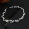 Accesorios para el Cabello Princesa Accesorios de Pedrería Diadema para Niña de las Flores Chica Coreana Cumpleaños Lindo Versátil Diadema de Rendimiento Tocado Hojas