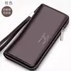 Nova Moda Carteira Masculina Carteira Longa Masculina Negócios Multi-cartões Grande Capacidade Zíper Bolsa Longa