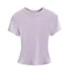 El ajuste es perfecto, Camiseta Básica de Manga Corta con Cuello Redondo de Corte Ajustado Skims Kardashian para Mujer, Top de Verano Ajustado que Cubre el Cuerpo
