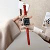 Para Apple Watch Gen 678910 Correa de Cuero de Cocodrilo Brillante con Hebilla D S10 Pulsera 14mm