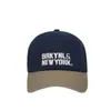 Gorra de Béisbol con Bordado de Letras de Bloques de Color Retro Americano para Mujer, Gorra Versátil de Parte Superior Suave con Pico de Pato para Hombre, de Primavera y Verano, a la Moda