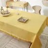 Toalha de Mesa de Celebridade da Internet Estilo Ins Tecido de Algodão Estilo Japonês Mesa de Jantar Mesa de Centro Gabinete de TV Pano de Cobertura à Prova de Poeira Tapete de Piquenique Toalha de Mesa para Bancada