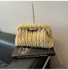 Nova Bolsa de Maquiagem Xadrez de Pelúcia Grande Capacidade Bolsa Transversal com Corrente de Ins Estilo Ocidental Bolsa de Pulso de Nicho Bolsa de Ombro
