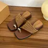 Pantuflas de Verano para Mujer con Cuña y Suela Gruesa Estilo Francés Punta Cuadrada para Uso en Exteriores, Sandalias Casuales de Playa de Tela Suave con Pliegues sin Cierre