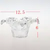 Suporte de Vela Transparente Espesso Recipiente para Aromaterapia Ornamentos de Decoração Simples Moderna Suporte de Cera de Vidro de Uso Duplo
