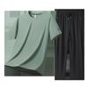 Traje de baño de secado rápido de seda helada para hombre, talla grande, fino, protector solar UPF50, deportivo, informal, de manga corta, pantalones, novedad de verano