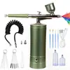 Dispositivo de Injeção de Oxigênio Hidratante de Beleza Elétrico, Aerógrafo para Esmalte, Pistola de Spray para Gradiente de Nail Art, Pistola de Spray para Confeitaria, Caneta de Spray Colorida para Miniaturas