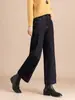 Pantalones Vaqueros Cortos Elásticos de Cintura Alta Sueltos 2026 Invierno Forrados de Polar Gruesos Bordados Lavados para Mujer 8132Hg