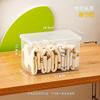 Caixa de Armazenamento para Mamadeiras Gum com Tampa Caixa de Plástico para Brinquedos de Bebê com Tampa Caixa de Armazenamento Retangular Transparente com Aba