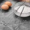 Batidor de Huevos de Resorte de Acero Inoxidable Mini Batidora Manual Doméstica Cuchara para Batir Crema y Huevos Herramienta para Hornear